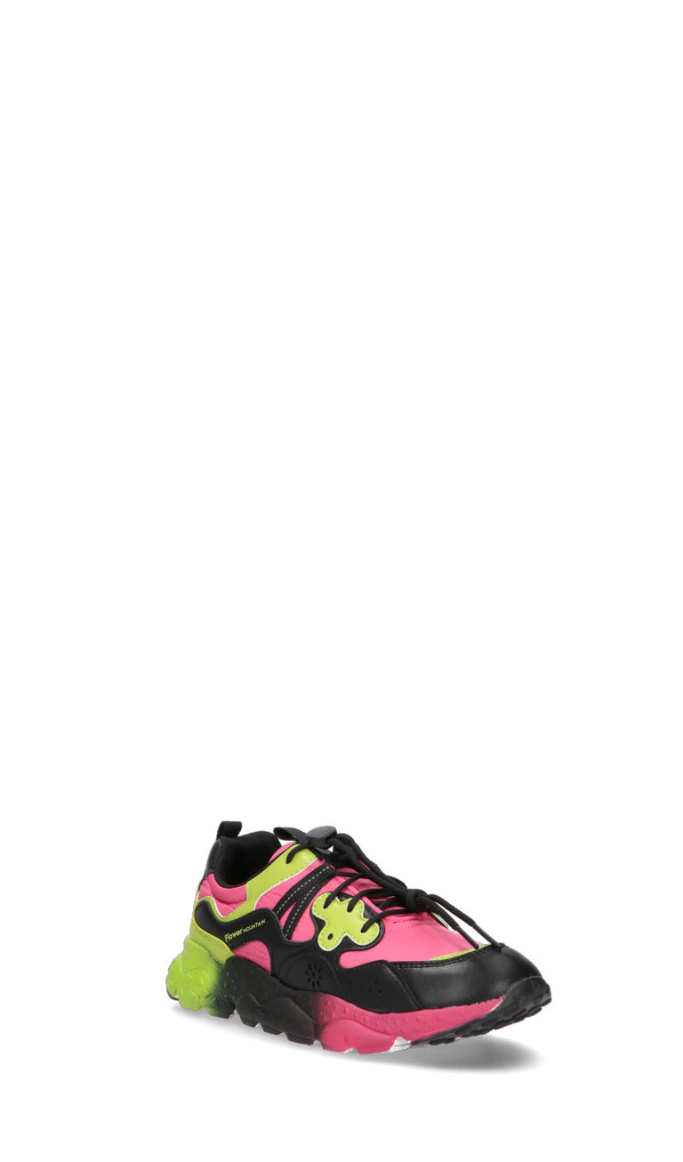 FLOWER MOUNTAIN by Naturino Sneaker ragazza rosa/verde/nera