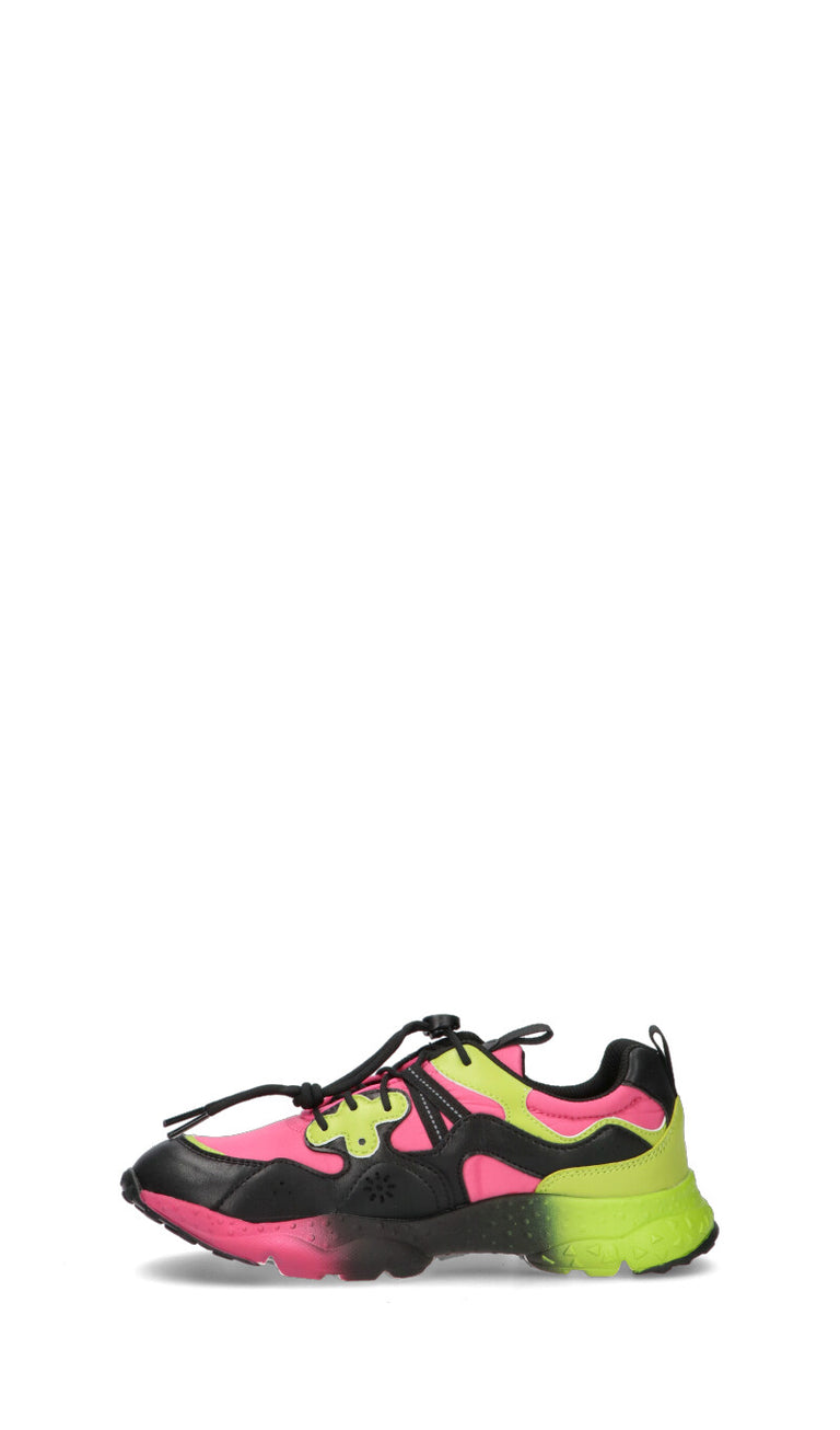 FLOWER MOUNTAIN by Naturino Sneaker ragazza rosa/verde/nera