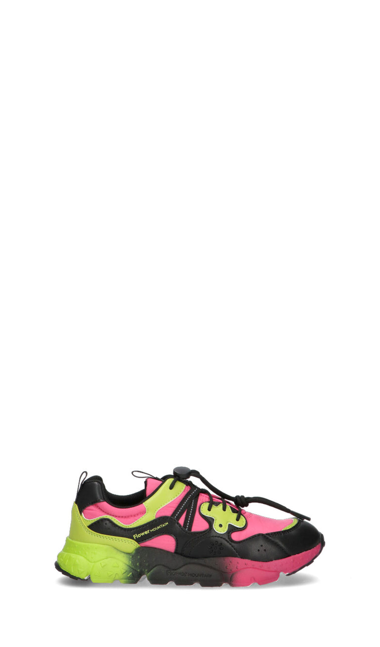 FLOWER MOUNTAIN by Naturino Sneaker ragazza rosa/verde/nera