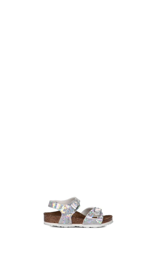 BIRKENSTOCK RIO HOLOGRAM Sandalo bimba argento