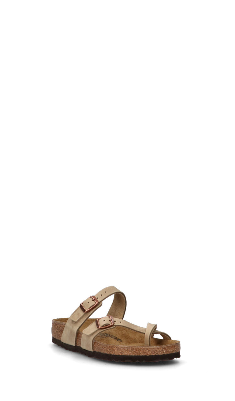 BIRKENSTOCK MAYARI Ciabatta donna grigia in pelle