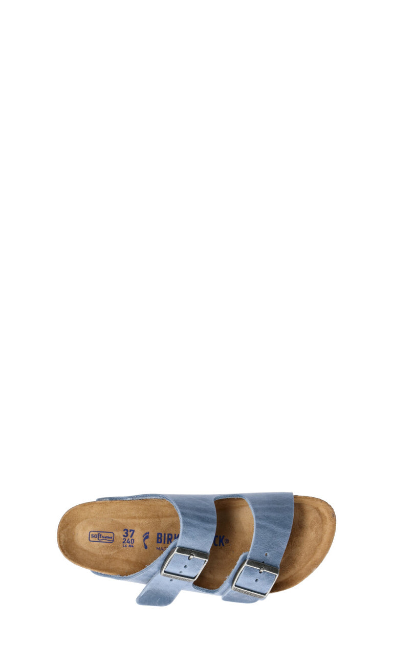 BIRKENSTOCK Ciabatta donna azzurra in suede