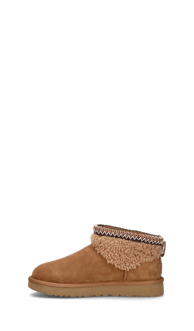 UGG - CLASSIC ULTRA MINI MAXI CURLY Ugg donna chestnut in suede/pelliccia