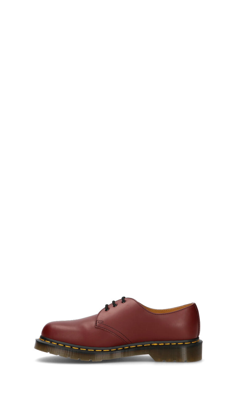 DR. MARTENS Stringata uomo rossa in pelle