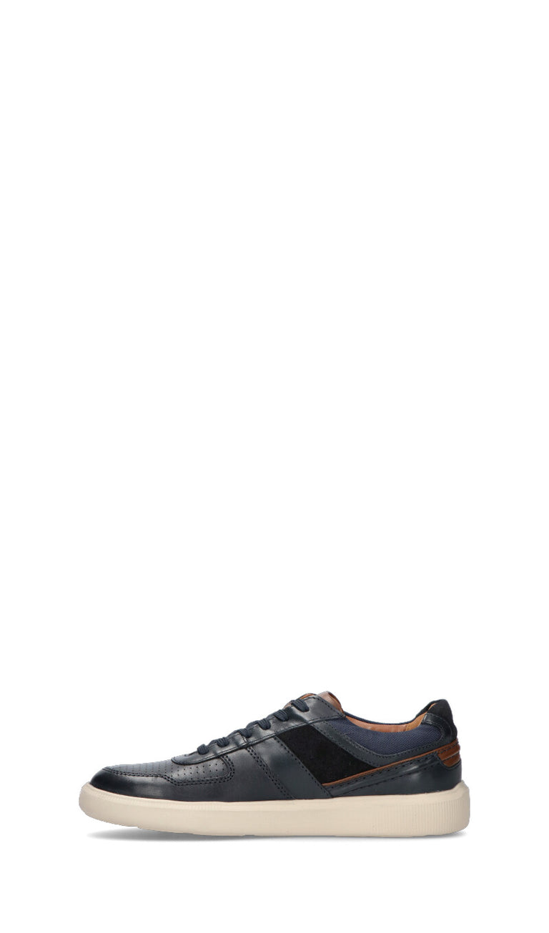CLARKS ESSENTIALS Sneaker uomo blu/marrone in pelle