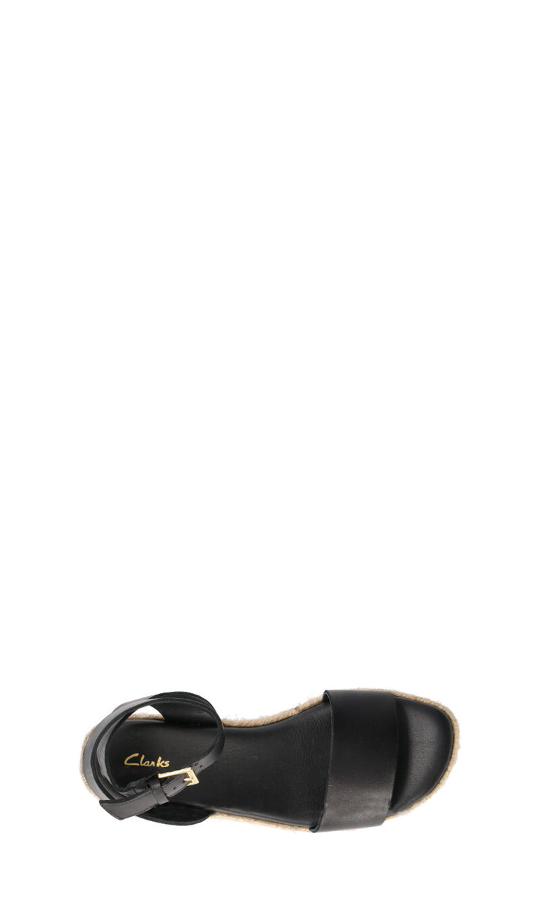 CLARKS ESSENTIALS Zeppa donna nera in pelle