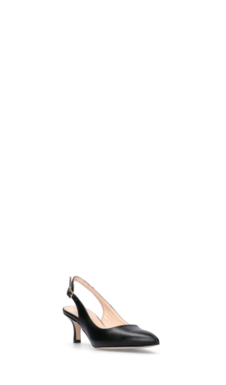 PERLAMARINA Slingback donna nera in pelle