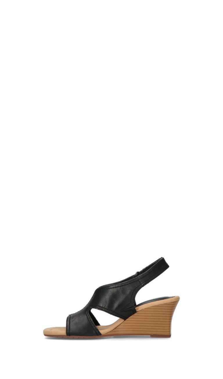 CLARKS ESSENTIALS Sandalo donna nero in pelle