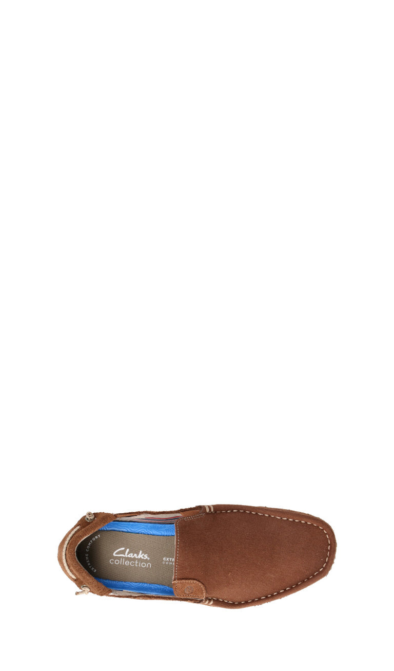 CLARKS ESSENTIALS Mocassino uomo marrone in suede
