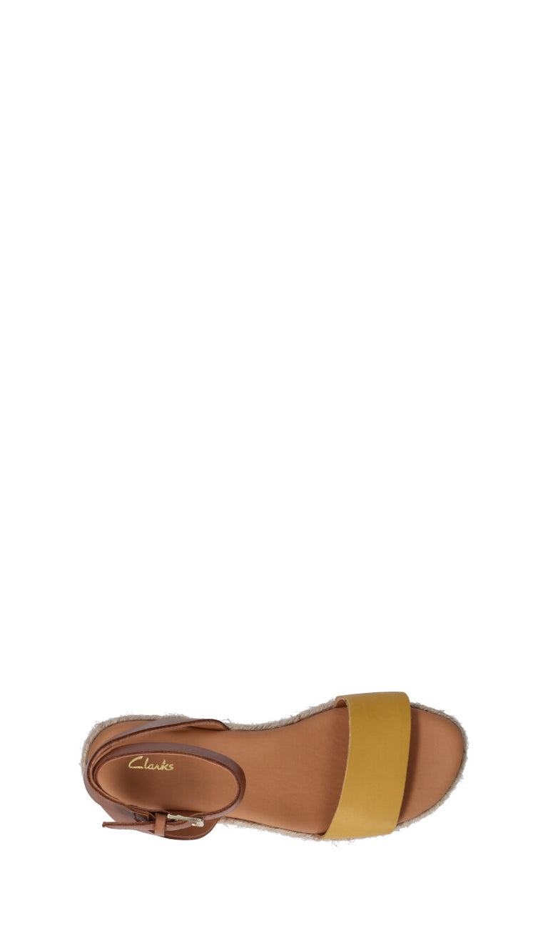 CLARKS CORE Sandalo donna marrone/giallo in pelle