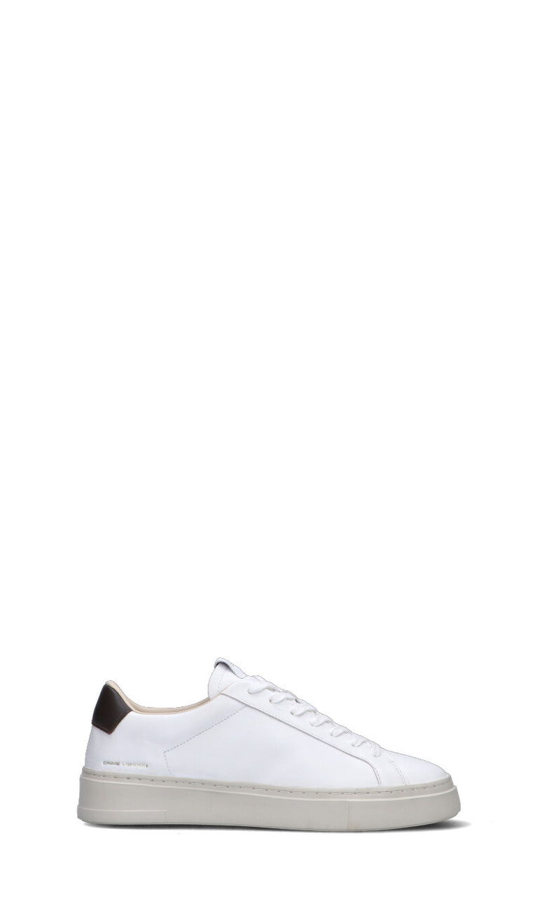 CRIME Sneaker uomo bianca in pelle