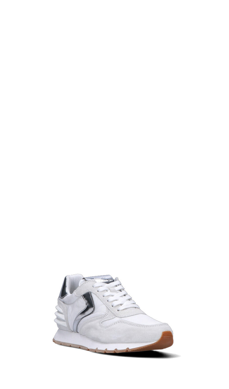 VOILE BLANCHE Sneaker donna bianca/argento in pelle