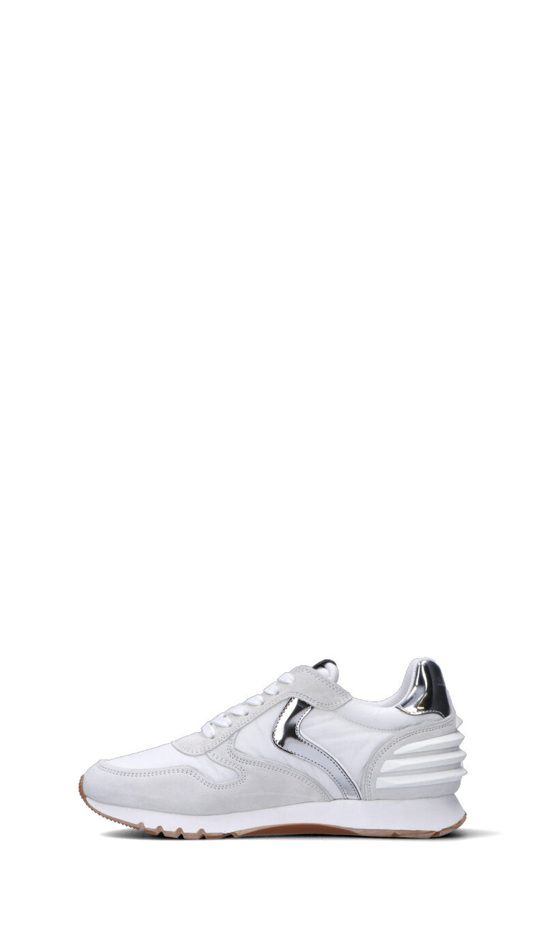 VOILE BLANCHE Sneaker donna bianca/argento in pelle