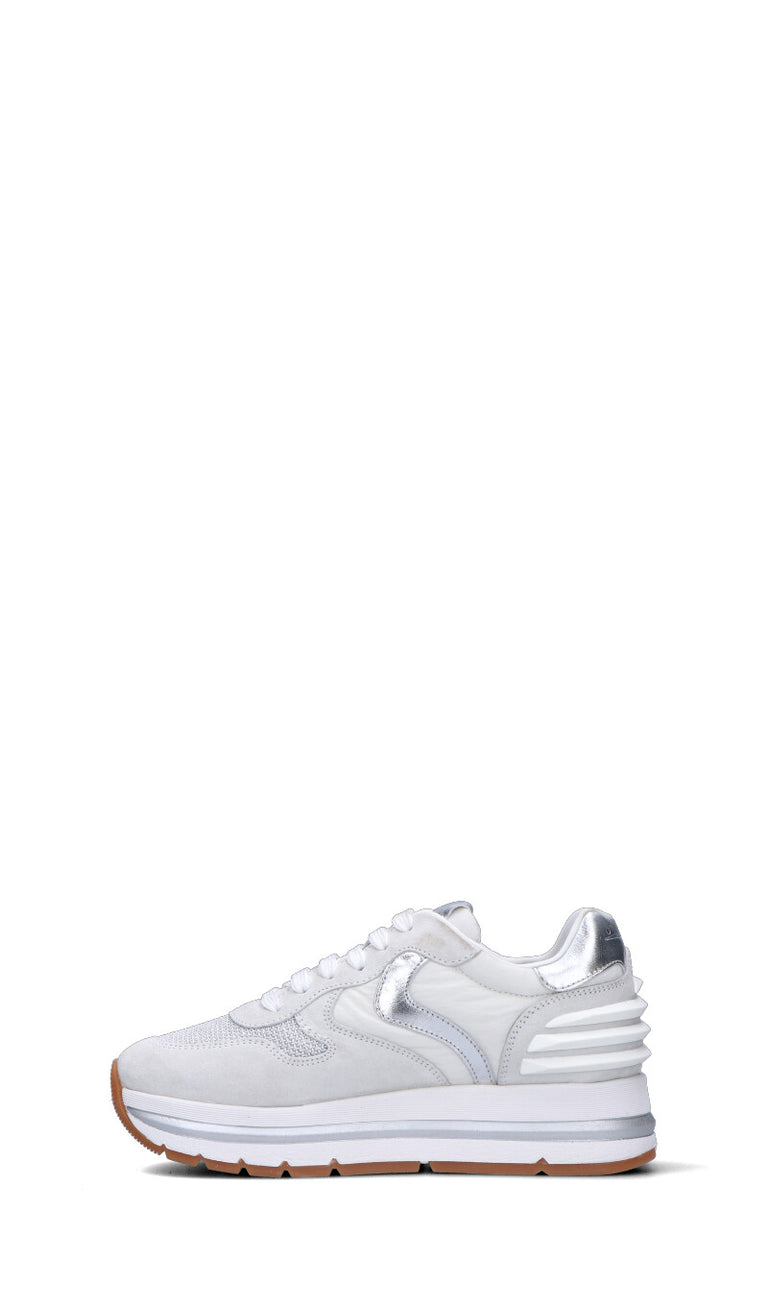 VOILE BLANCHE Sneaker donna bianca/argento in suede