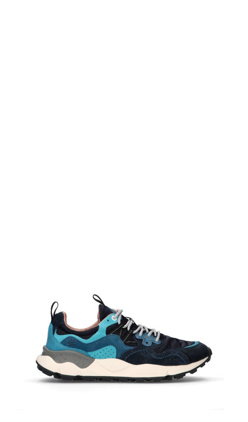 FLOWER MOUNTAIN Sneaker donna azzurra in pelle