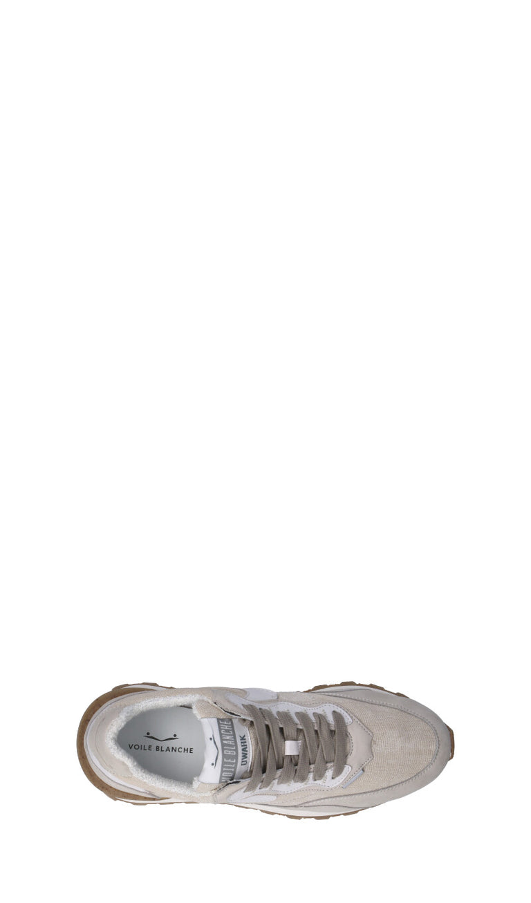 VOILE BLANCHE Sneaker uomo grigia chiara in pelle