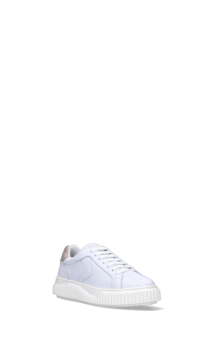 VOILE BLANCHE Sneaker donna bianca/grigia in pelle