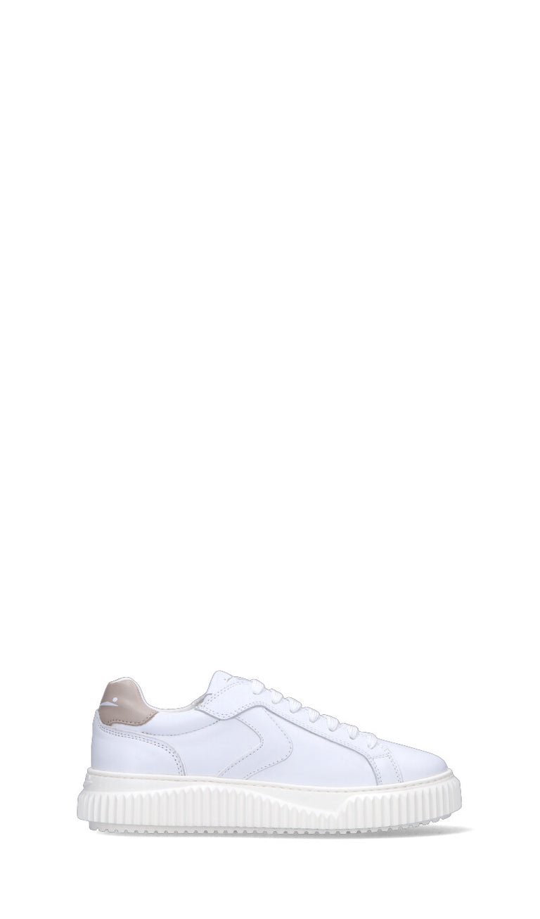 VOILE BLANCHE Sneaker donna bianca/grigia in pelle