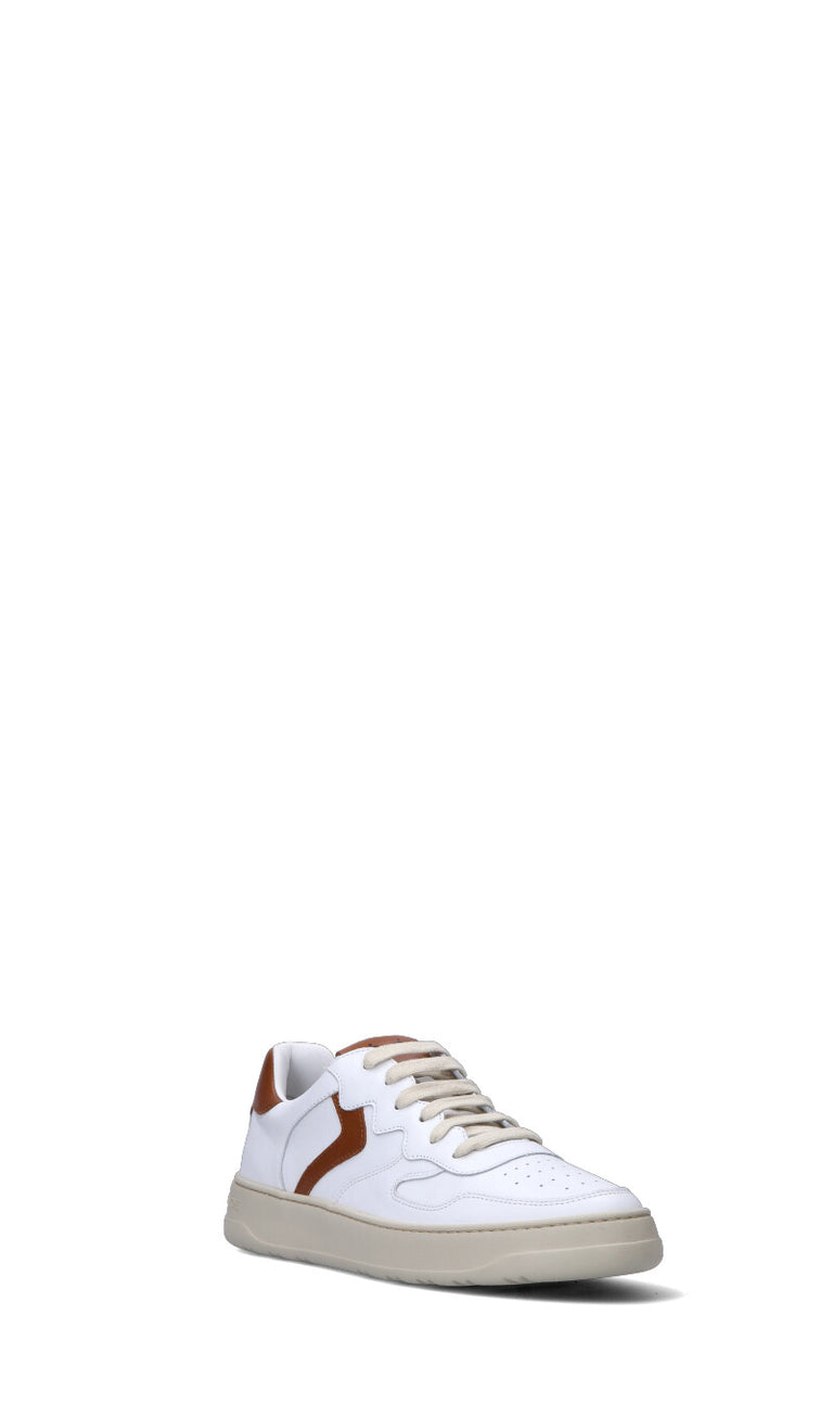 VOILE BLANCHE Sneaker uomo bianca/marrone in pelle