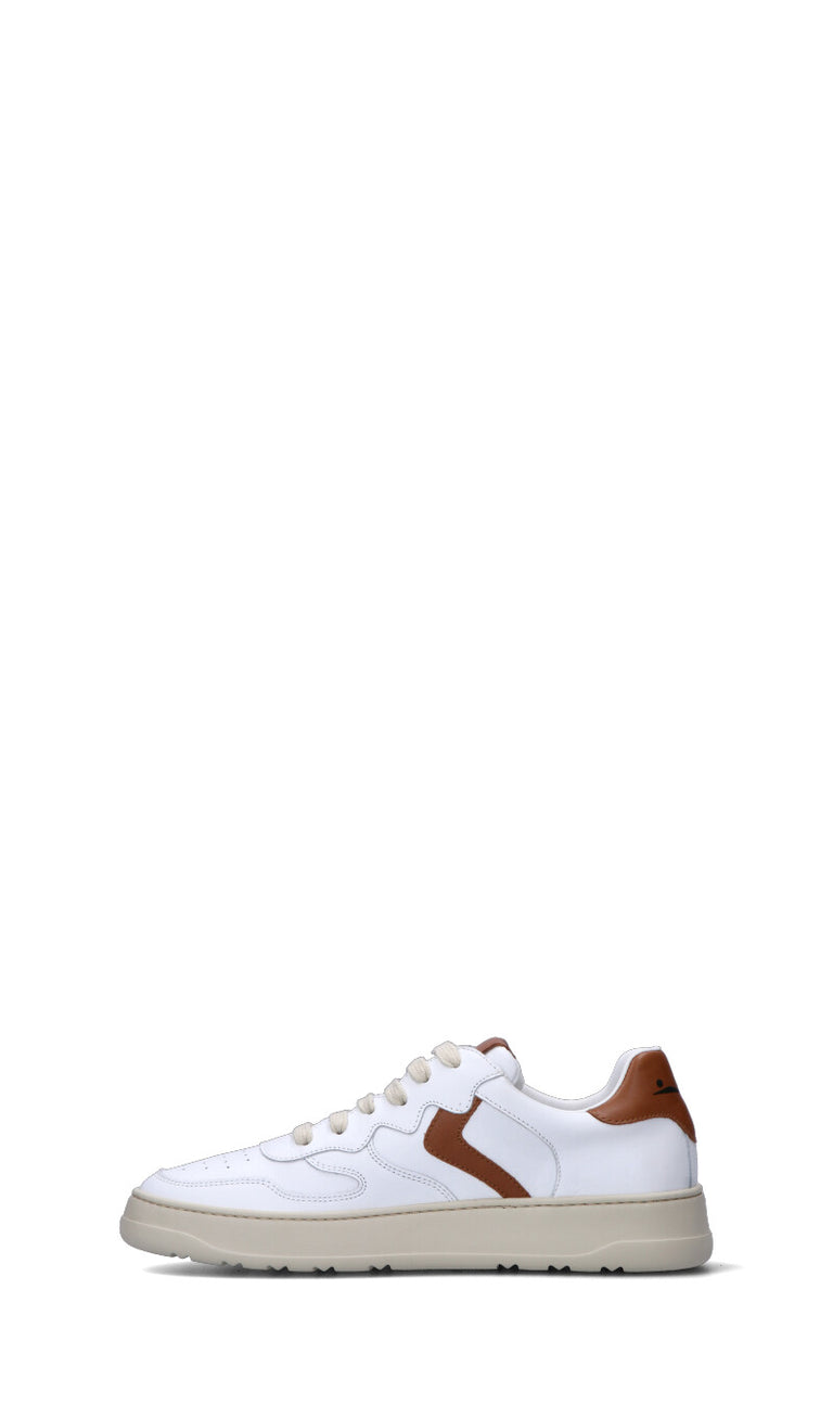 VOILE BLANCHE Sneaker uomo bianca/marrone in pelle