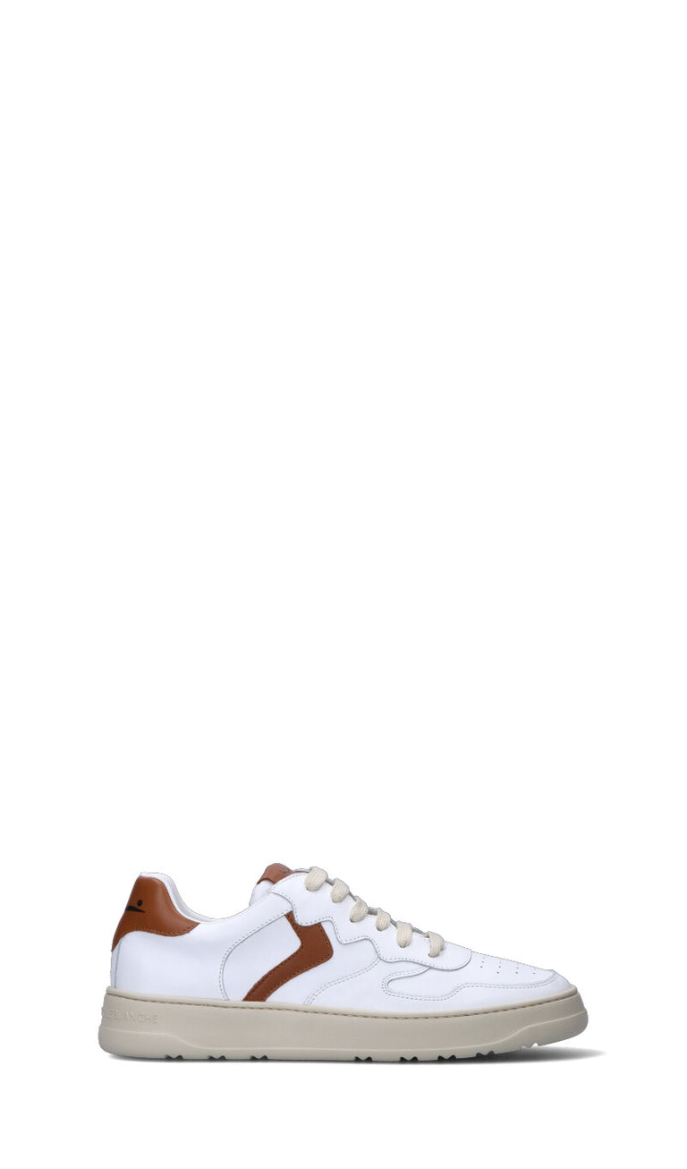 VOILE BLANCHE Sneaker uomo bianca/marrone in pelle