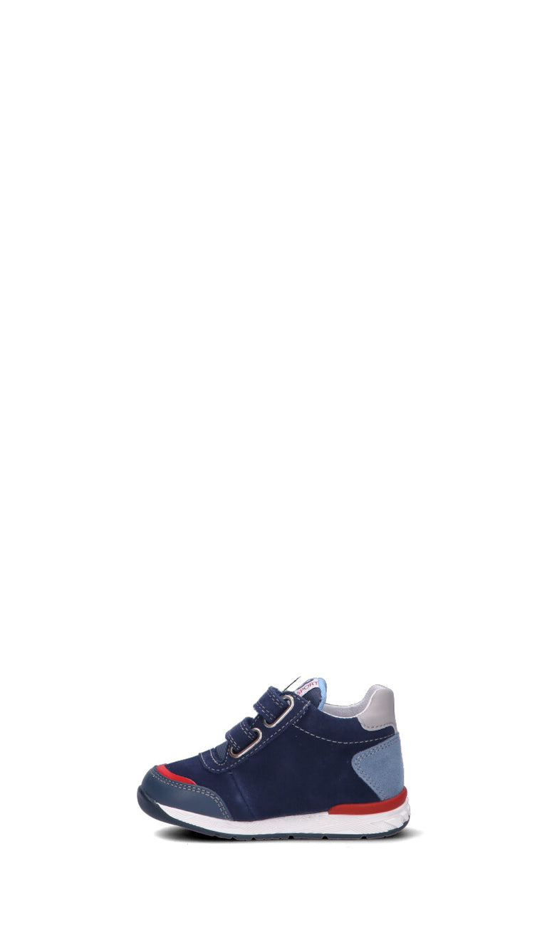 FALCOTTO Sneaker bimbo blu/grigia/rossa in suede