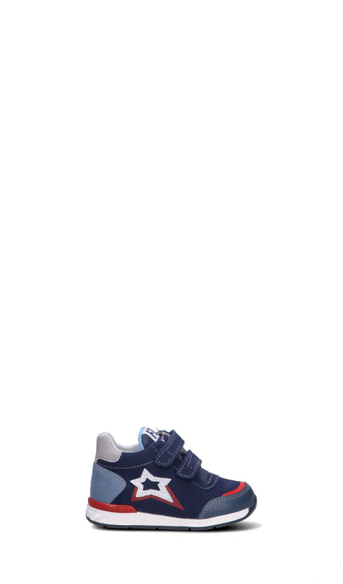 FALCOTTO Sneaker bimbo blu/grigia/rossa in suede