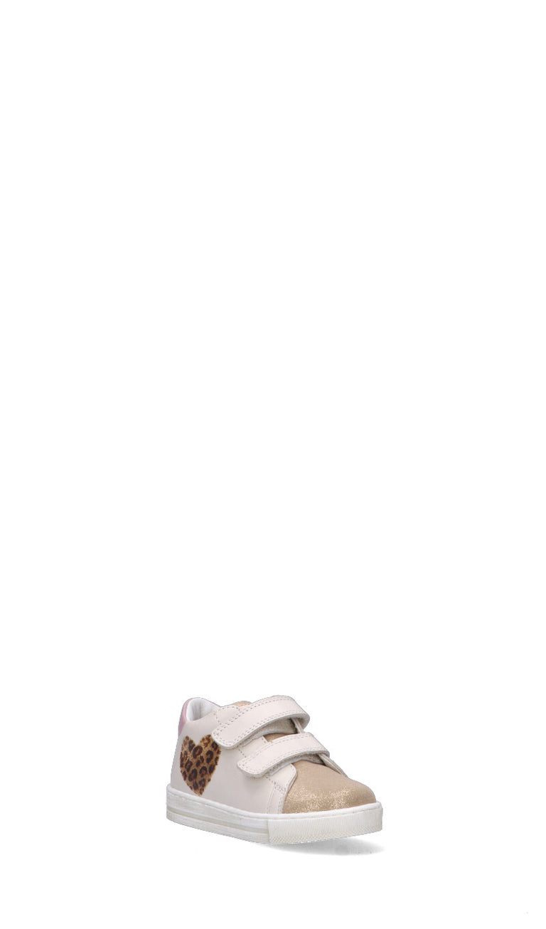 FALCOTTO Sneaker bimba beige/rosa in pelle