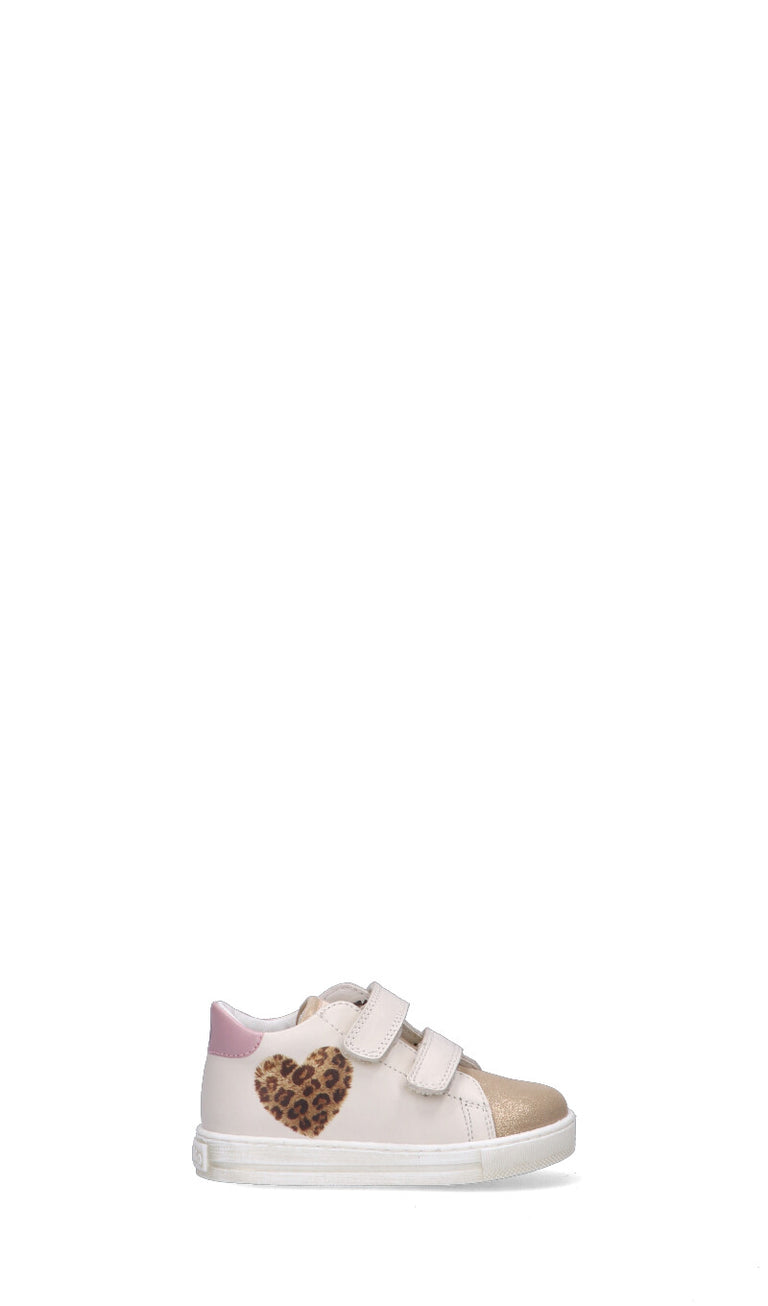 FALCOTTO Sneaker bimba beige/rosa in pelle