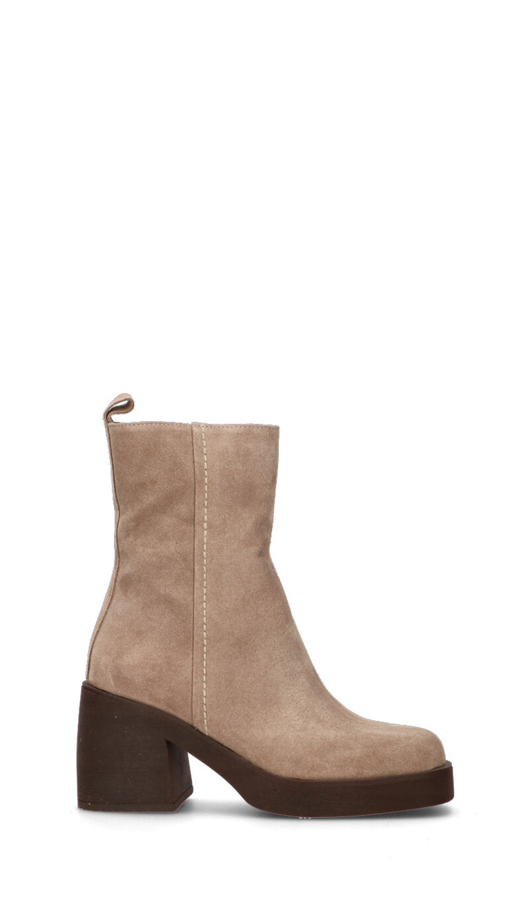 PIXY Tronchetto donna beige in suede