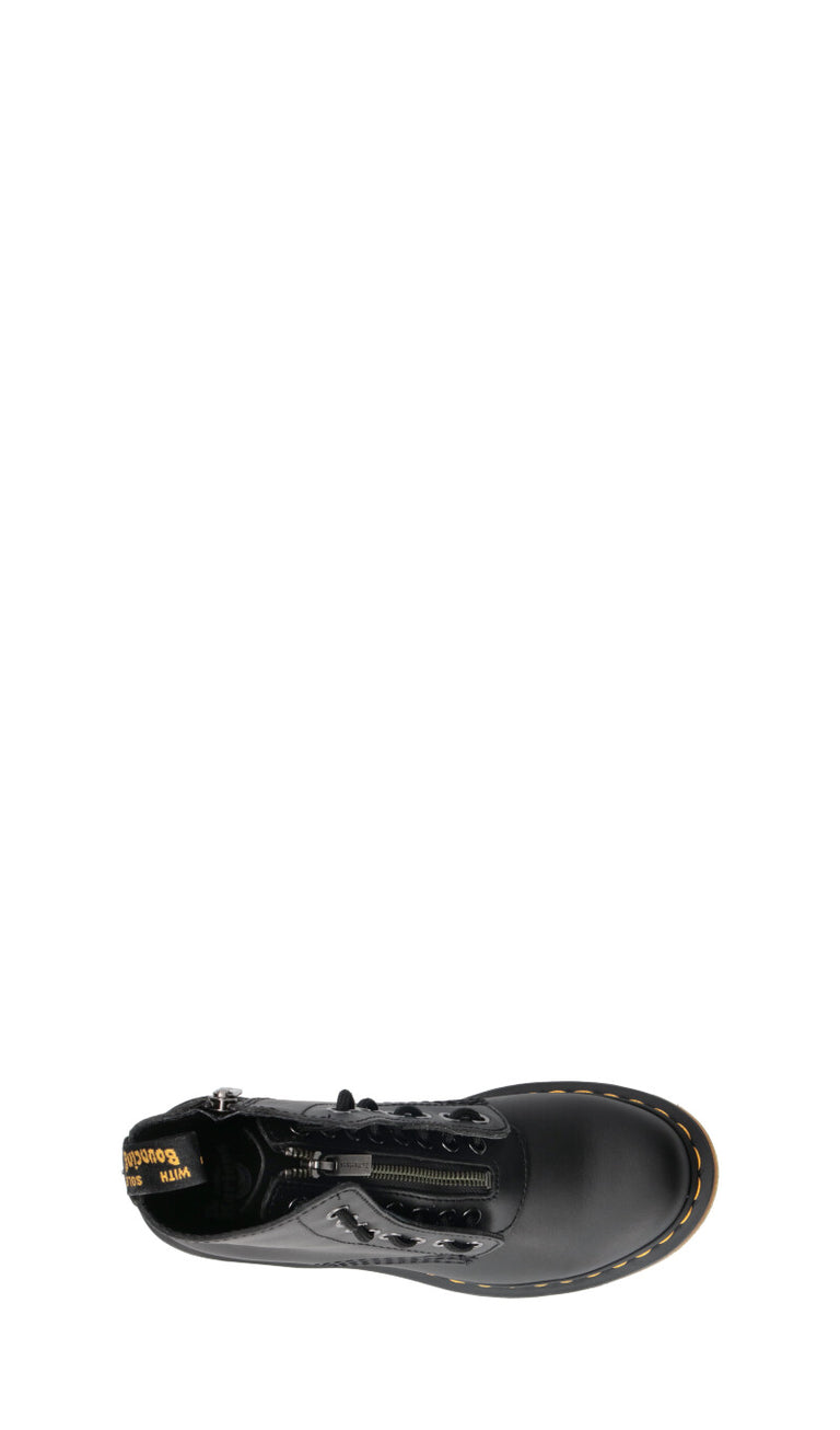 DR. MARTENS - PASCAL FRNT ZIP Donna anfibio nero in pelle