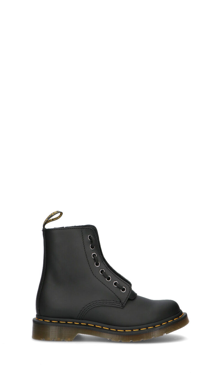 DR. MARTENS - PASCAL FRNT ZIP Donna anfibio nero in pelle