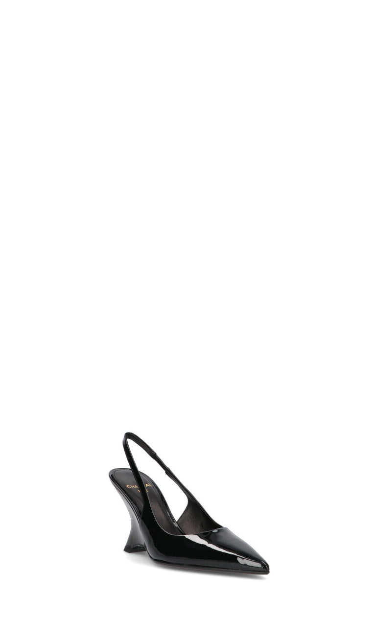 CHANTAL 1962 Slingback donna nera in pelle