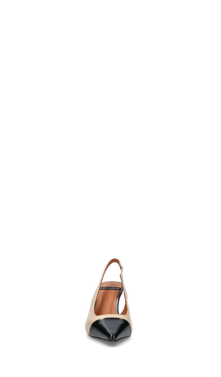 ANGEL ALARCON Slingback donna nude/nero