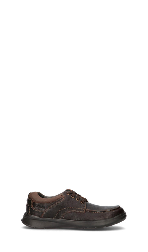 CLARKS ESSENTIALS Stringata uomo marrone in pelle