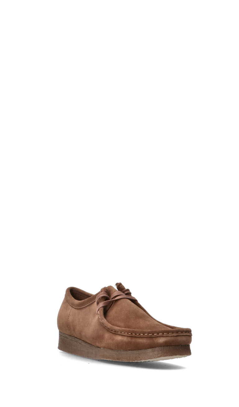 CLARKS ORIGINALS Stringata uomo marrone in suede