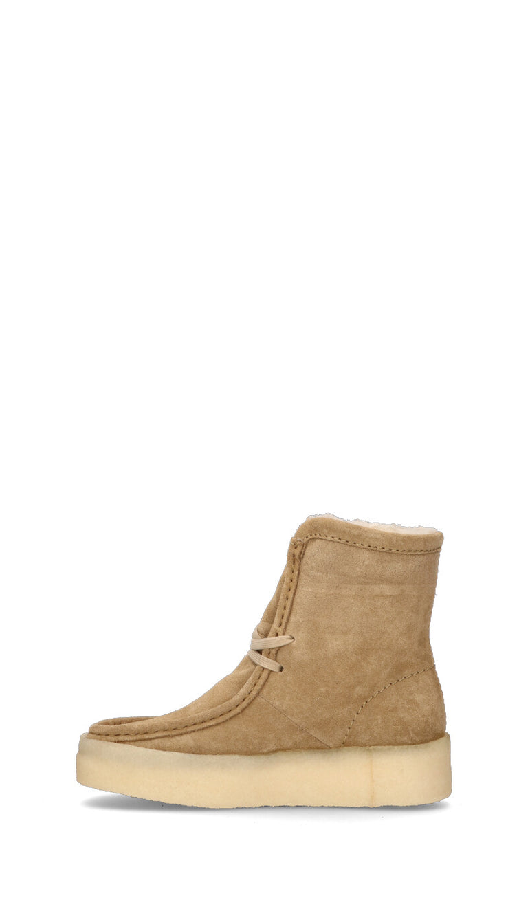 CLARKS ORIGINALS Ugg donna beige in pelle