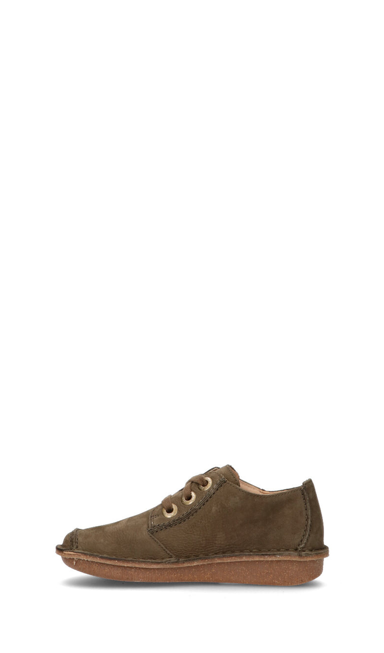 CLARKS CORE Stringata donna verde in pelle