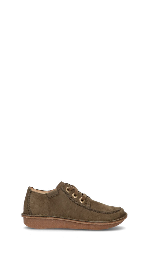 CLARKS CORE Stringata donna verde in pelle