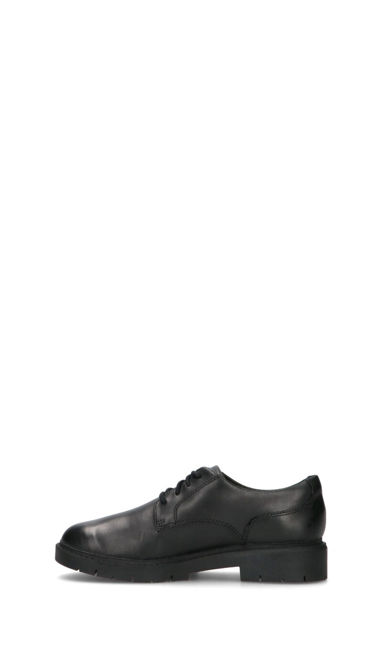 CLARKS ESSENTIALS Stringata donna nera in pelle