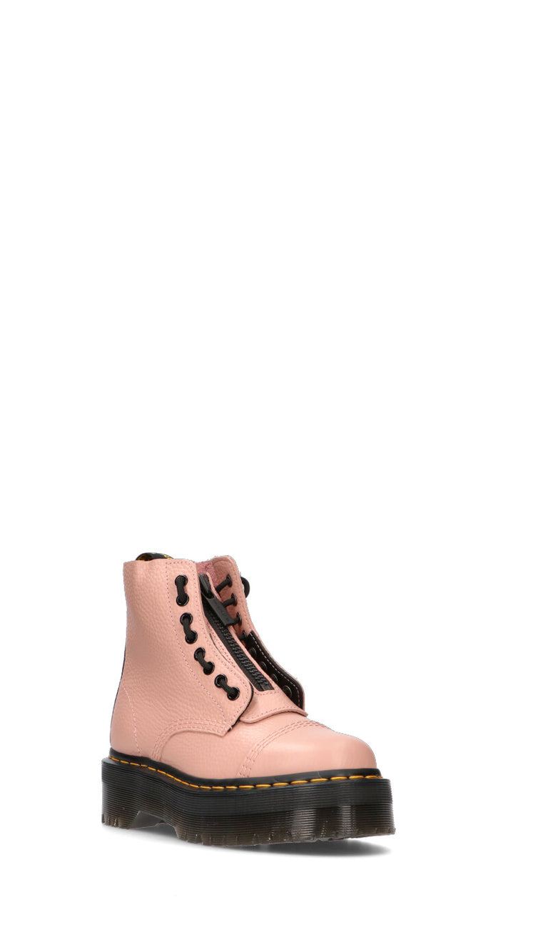 DR. MARTENS Anfibio donna rosa in pelle