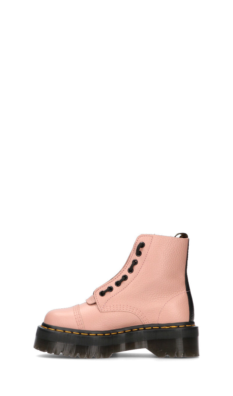 DR. MARTENS Anfibio donna rosa in pelle