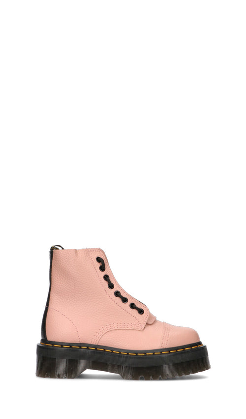 DR. MARTENS Anfibio donna rosa in pelle