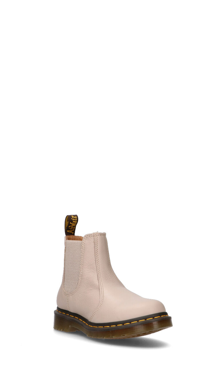 DR. MARTENS Tronchetto donna beige in pelle