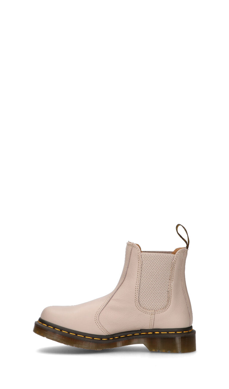 DR. MARTENS Tronchetto donna beige in pelle