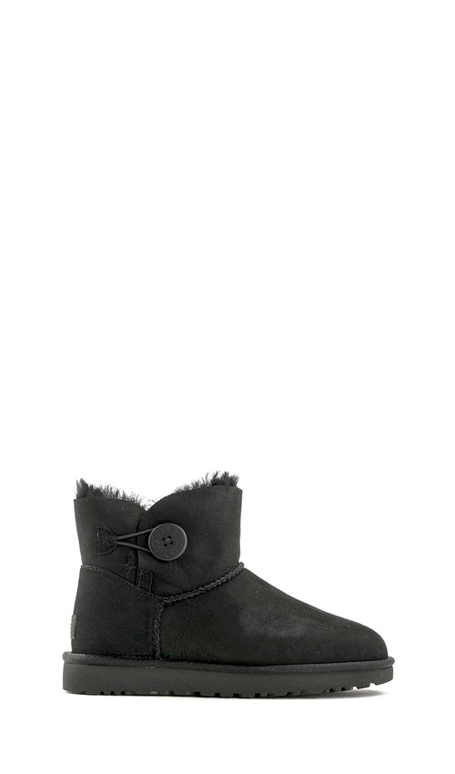 UGG W MINI BAILEY BUTTON II donna nero suede bottone