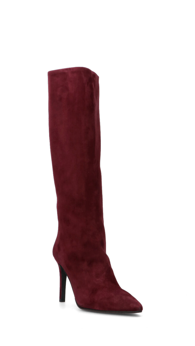 JUBILE' Stivale donna bordeaux in suede