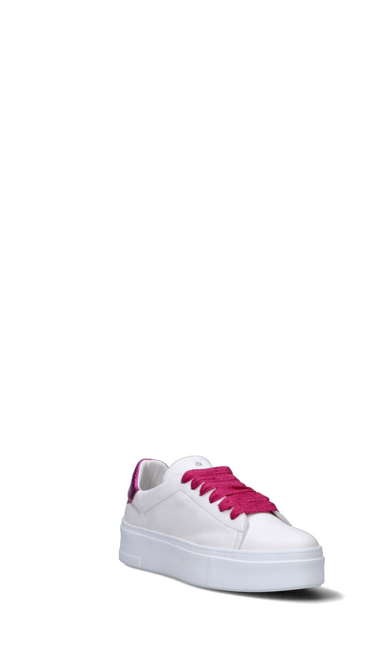 FRAU Sneaker donna bianca/fuxia in pelle