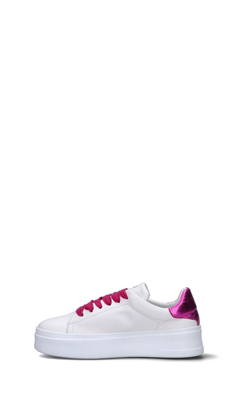 FRAU Sneaker donna bianca/fuxia in pelle