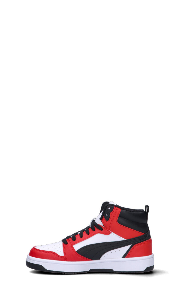 PUMA - REBOUND V6 MID JR Sneaker ragazzo bianca/rossa/nera